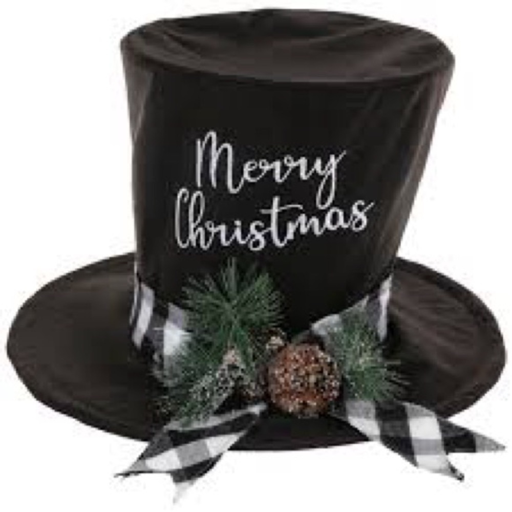 DECORATIVE HAT FOR CHRISTMAS TREE Elegant Black Decorative Hat